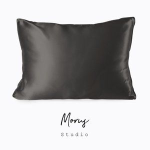 100%Organic Mulberry Silk Pillowcase , Grey,1 pack